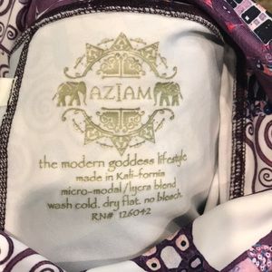 Aziam yoga pants with purple pattern